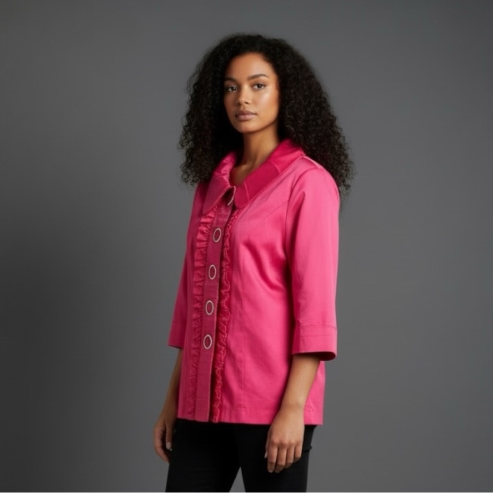 158. KENSIE Summer Jacket - Hot Pink - Size Large